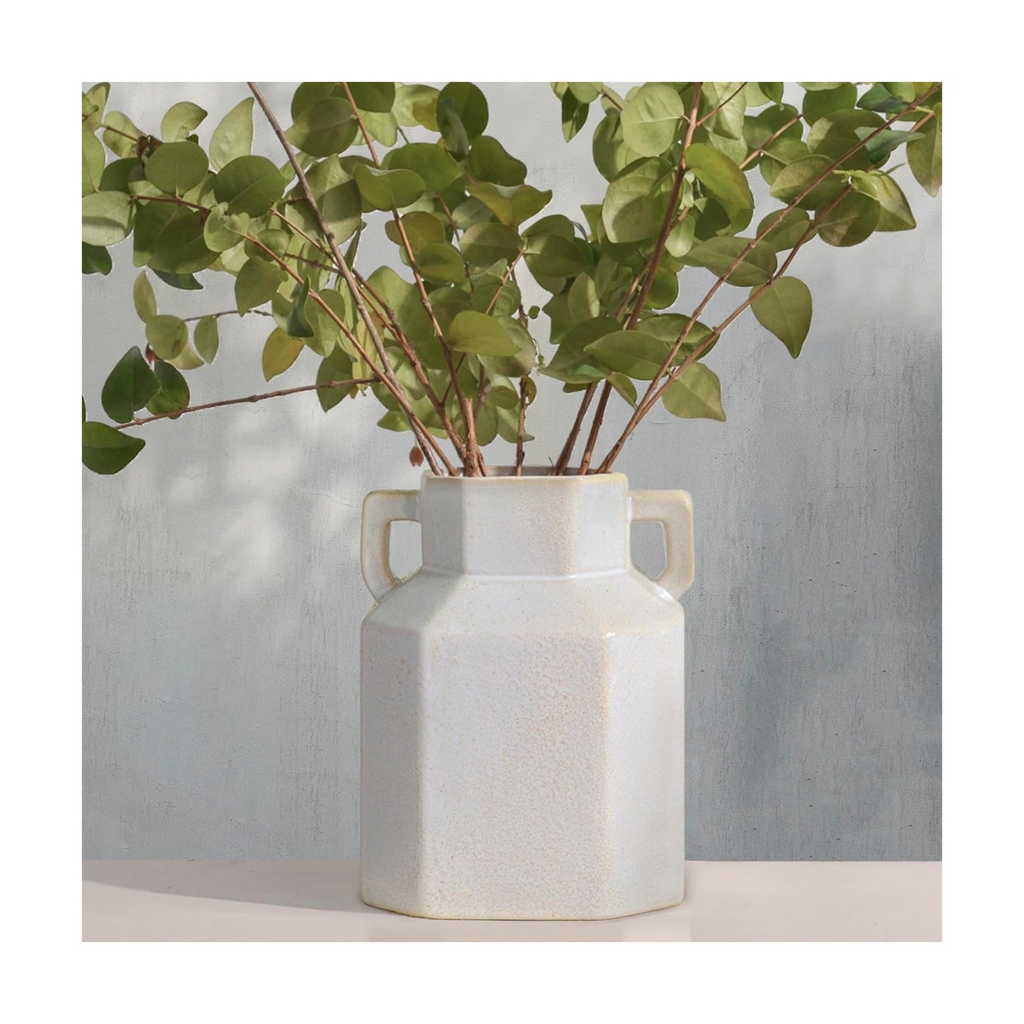 White Boho Vase / 7.3 Inch-white / 7.3 Inch