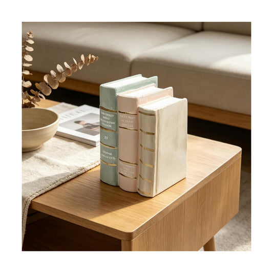 Resin Fake Book Shelf Decor Home Decor Bookends Decorative Faux Book for Living / Pastel Colors