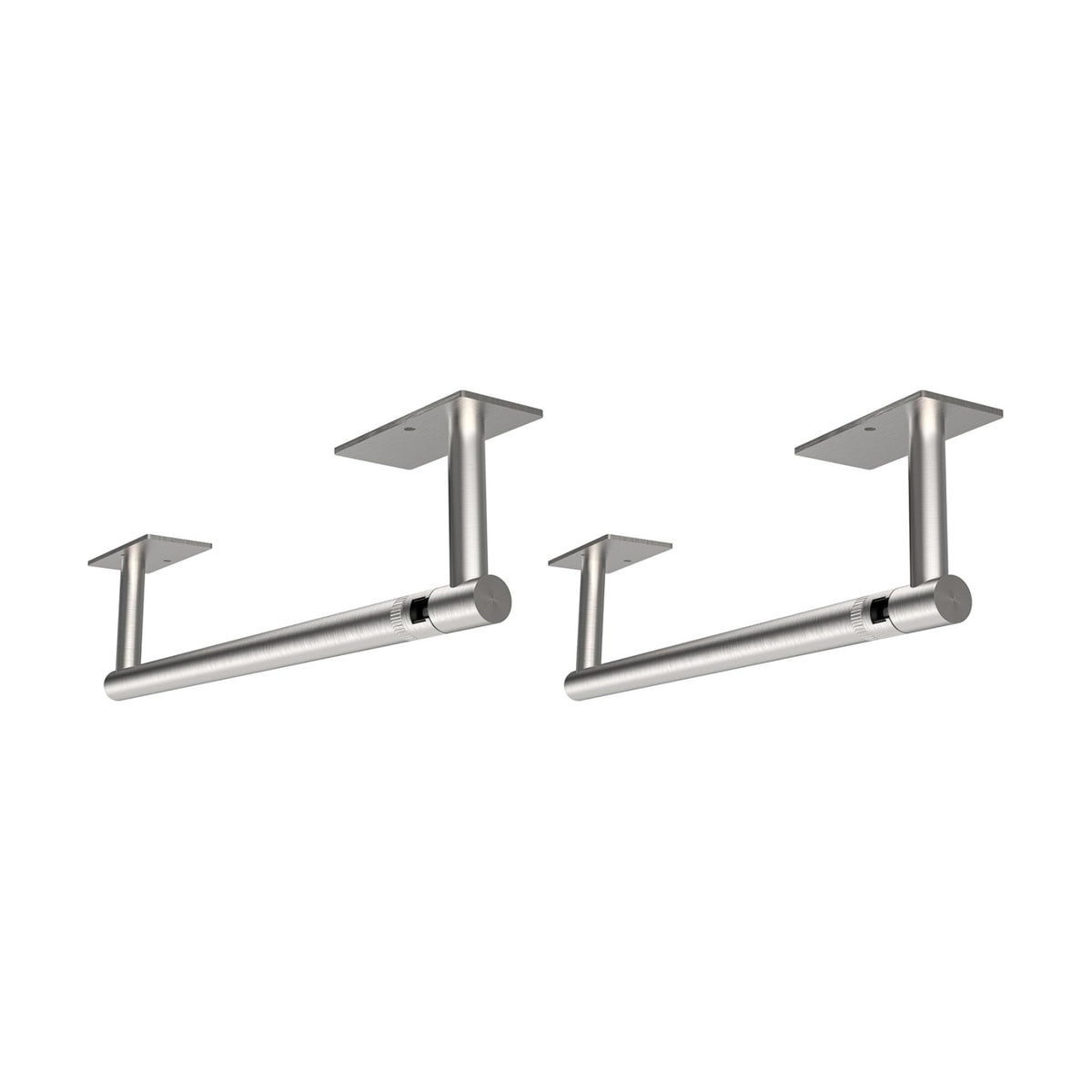 RUACQ Paper Towel Holder Under Cabinet, Wall Mounted or Adhesive Stainless Steel Paper Towel Holder,Square Base Paper