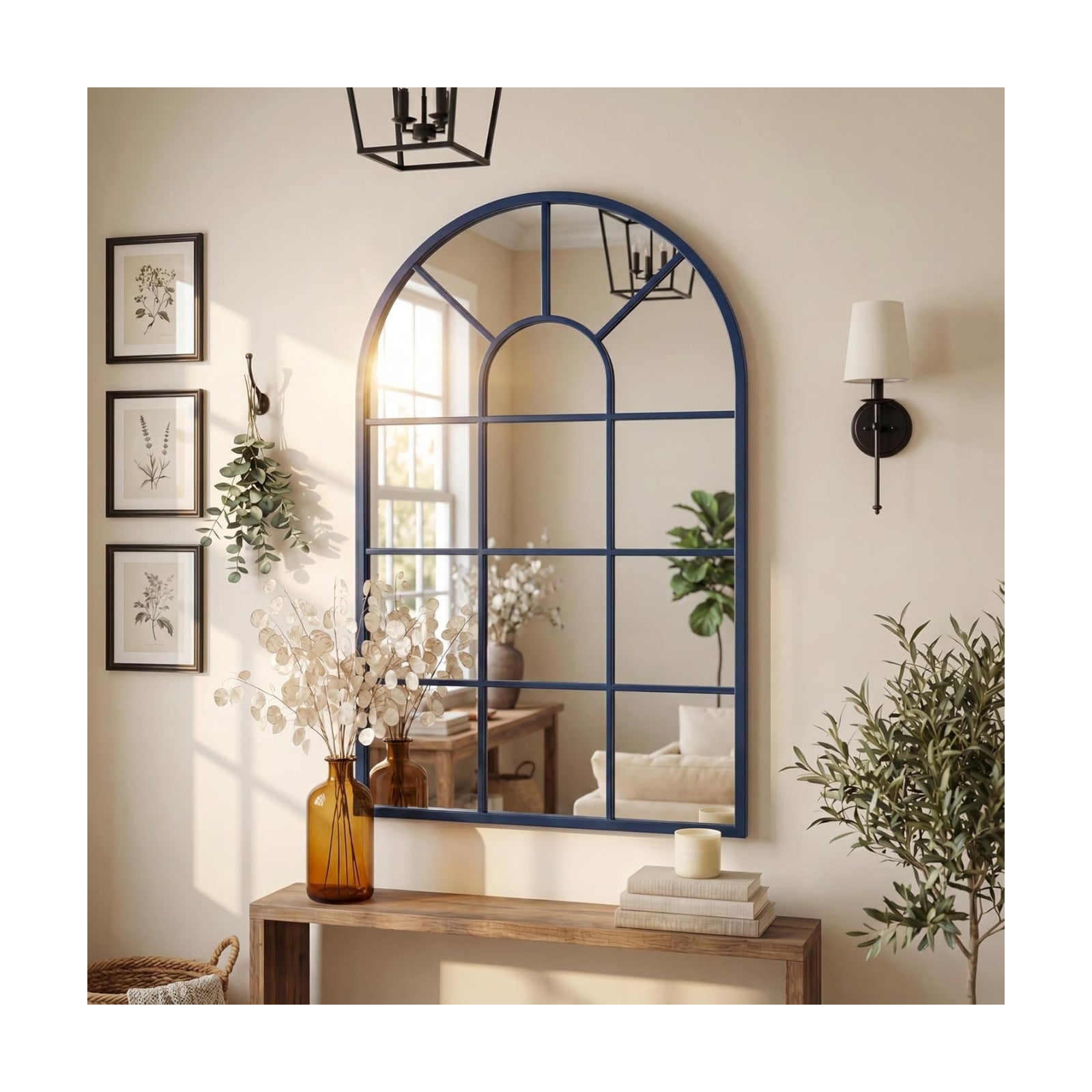 Farmhouse Arch Window Pane / Navy Blue / Ral 5003 Sapphire Blue / 32"L x 20"W / 32 x 20