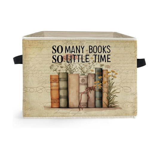 Vintage Floral Bookish Storage Box Bins / Reading Corner-4