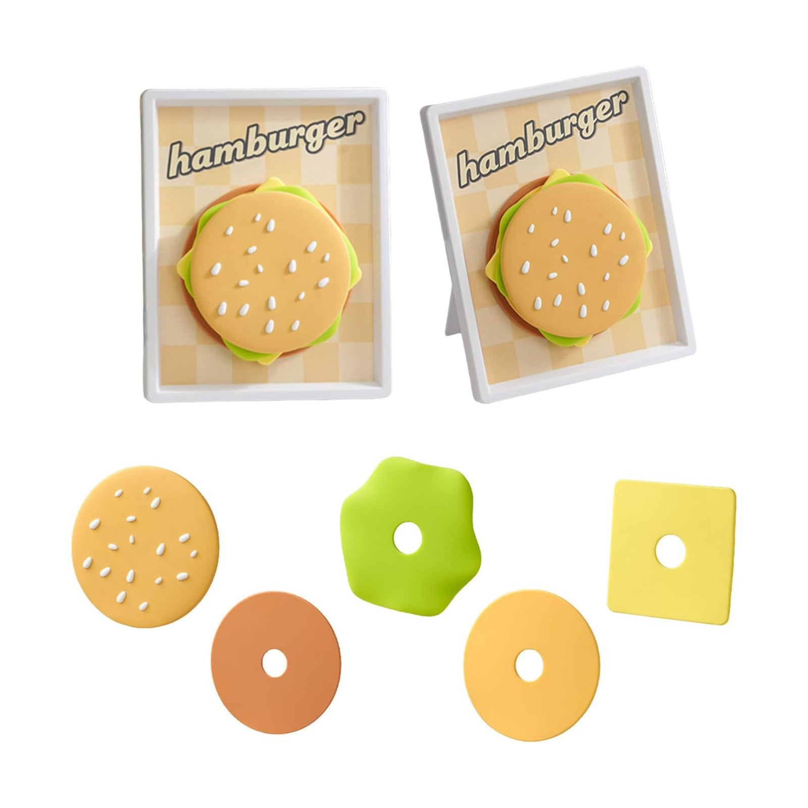 Hamburger Coaster Set / Yellow