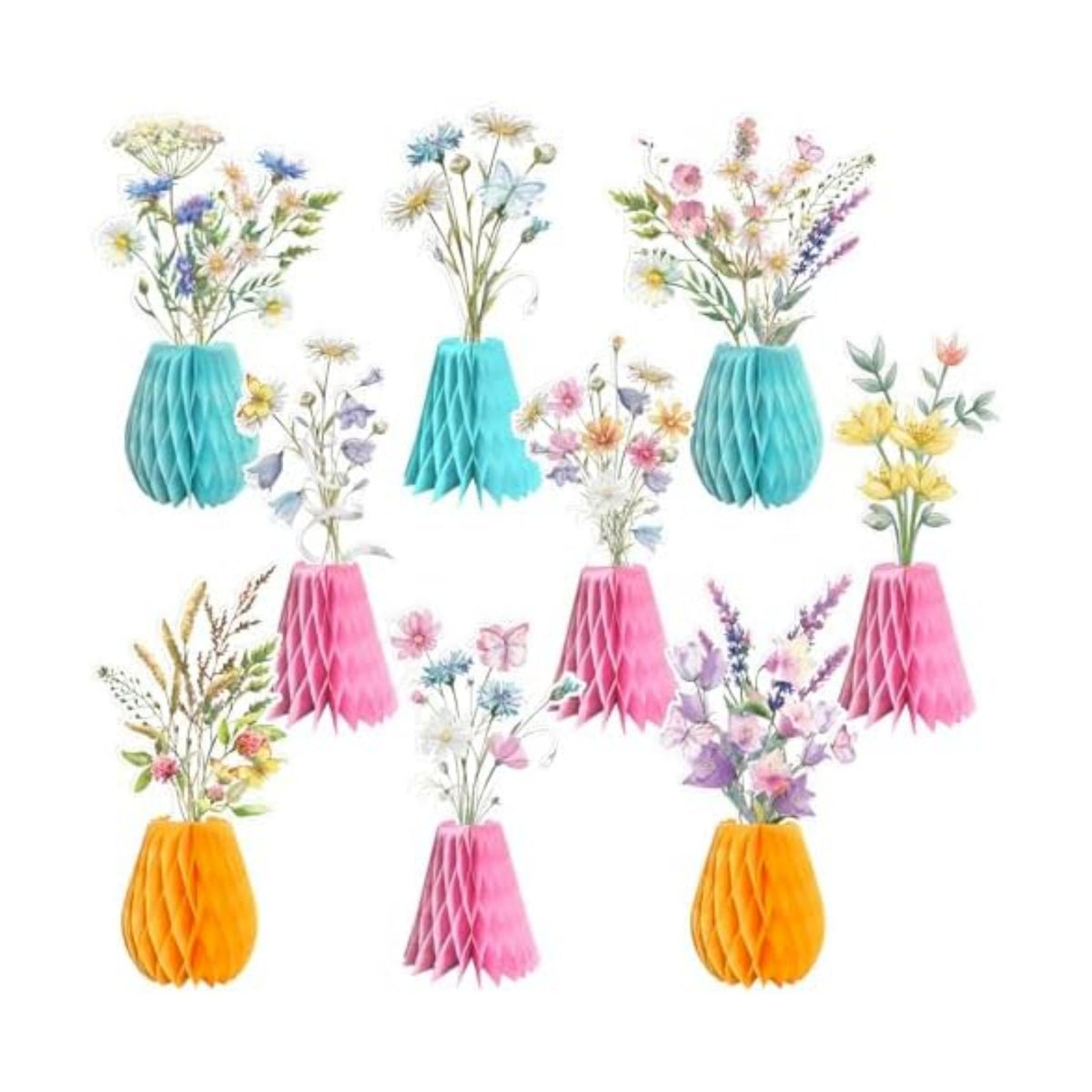 Wildflowers Honeycomb Centerpieces