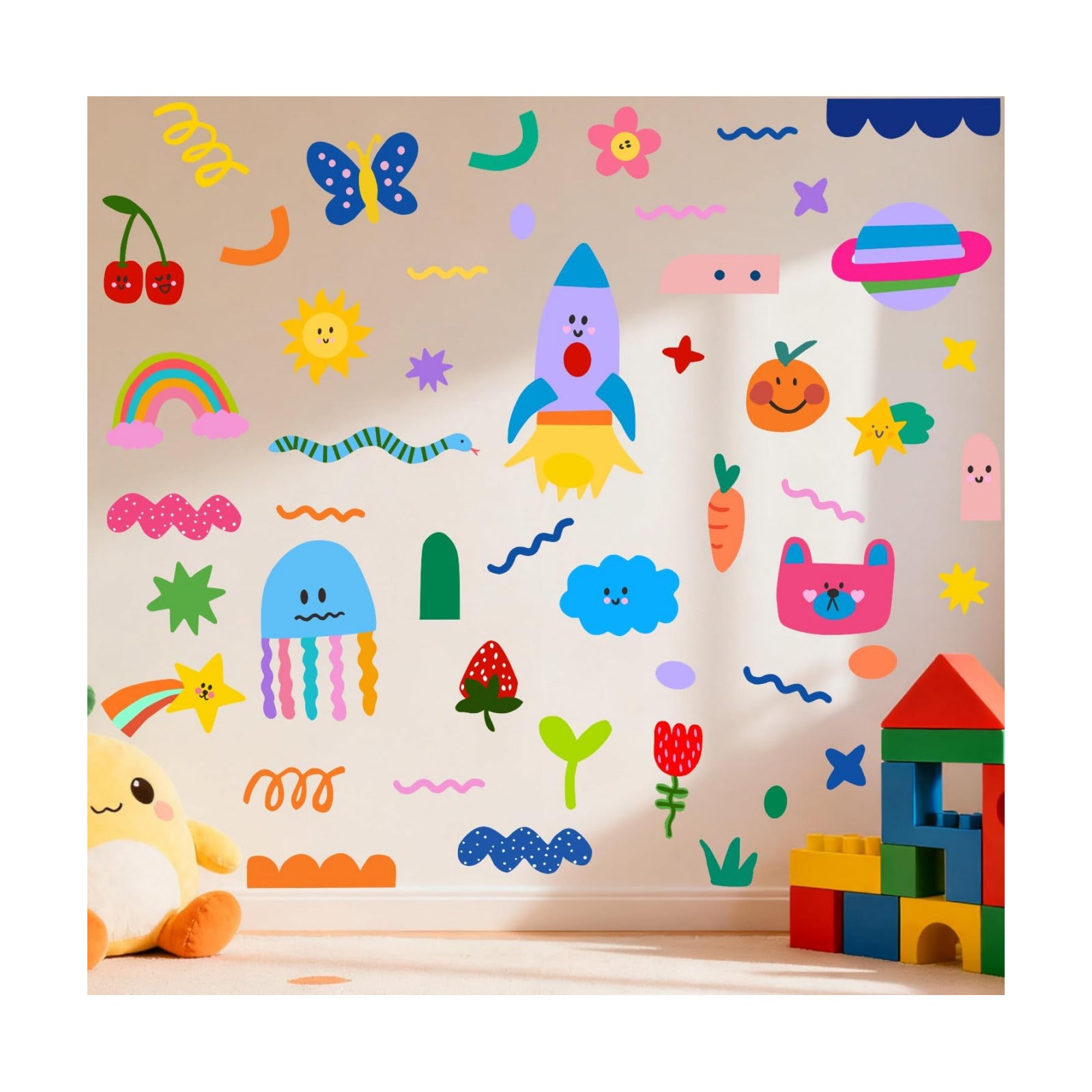 Colorful Abstract Wall Decals / Shape