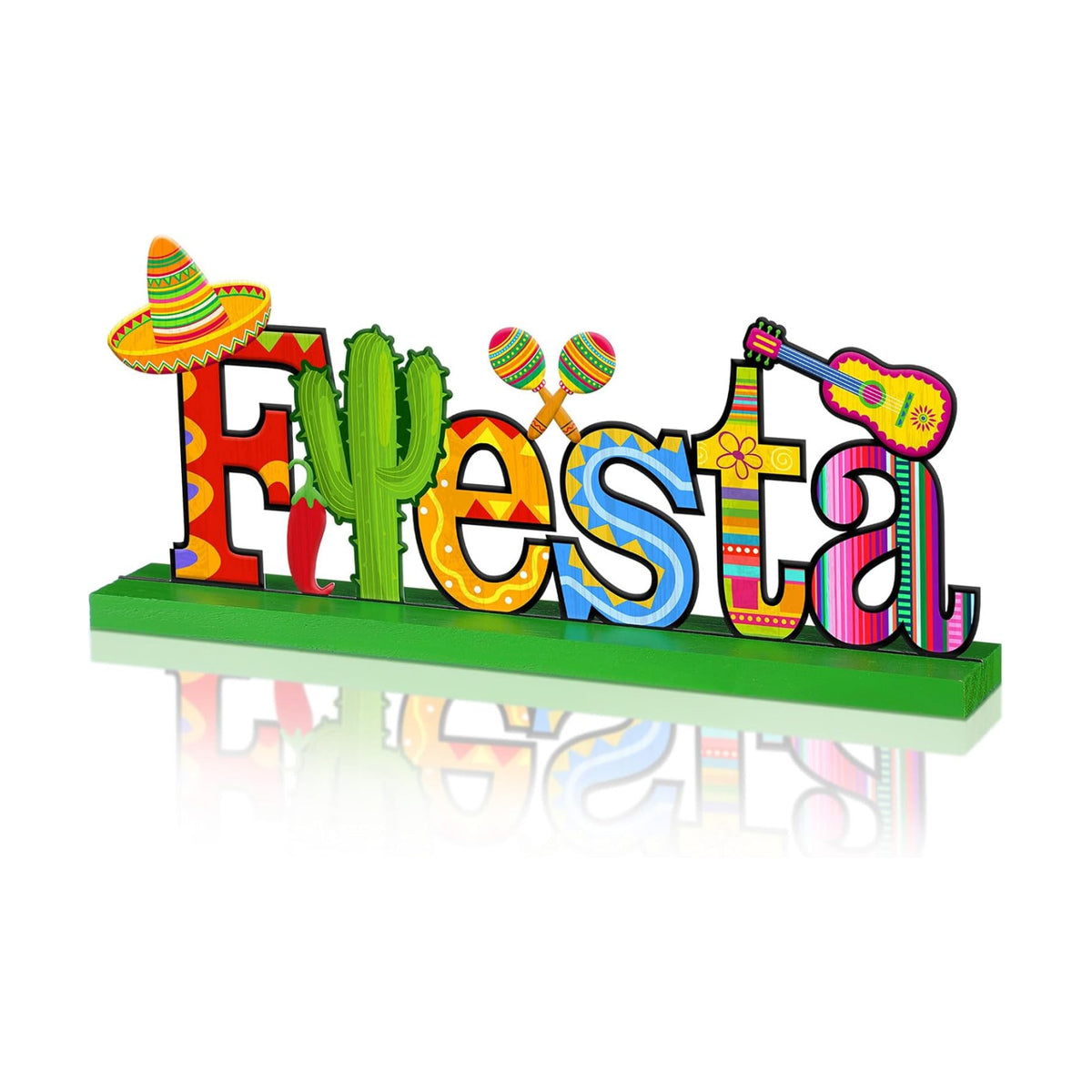 Cinnvoice Metal Mexican Table Sign Cinco De Mayo Decoration Fiesta Farmhouse Cinco De Mayo Table Centerpiece Letter Mexicantiered Tray Decorations for Shelf Office Kitchen Home Party