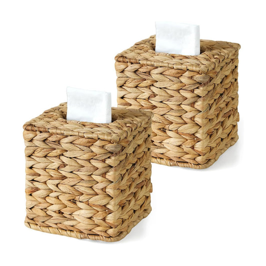 2 PK Rattan Tissue Box Cover / Set of 2