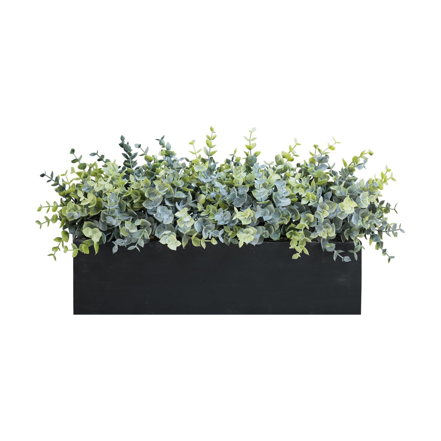 14" Artificial Eucalyptus Arrangement Faux Eucalyptus Plants in Black / Eucalyptus In Black