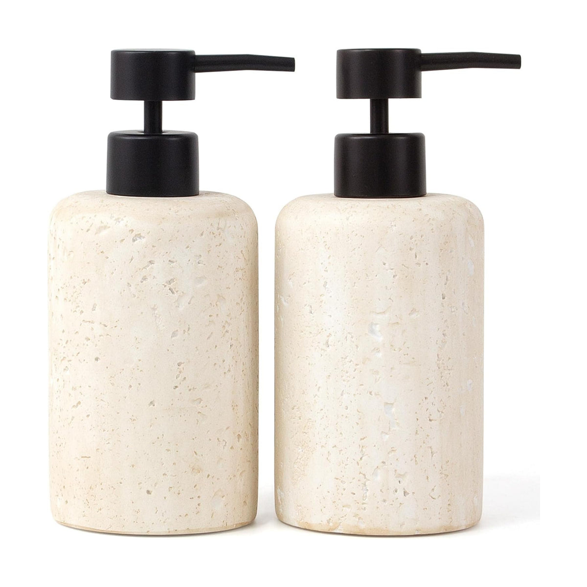 2pcs/Set Hand Soap Dispenser Sets - 10.8oz Refillable Resin Liquid Soap Dispensers with Rust-Proof Pump for Bathroom
