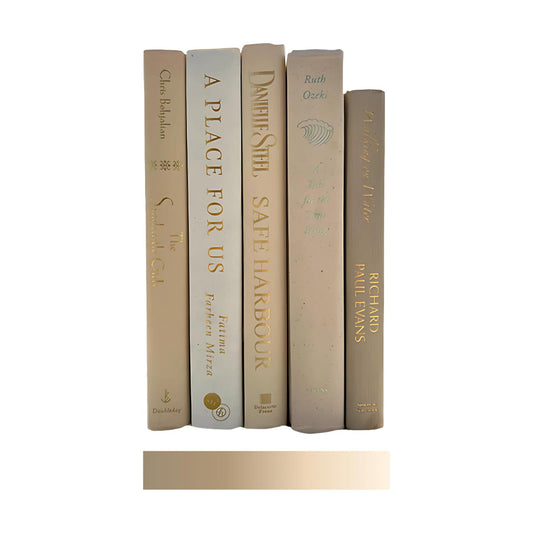 Coffee Table Collection / Light Beige / Books / Set of 3