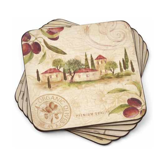 Rustic Village & Olive Branch / Olive Orchard / Set of 6