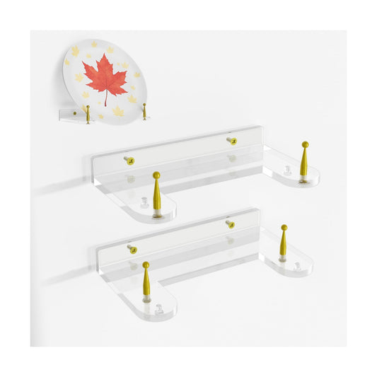 Acrylic Wall Mount Plate Holder / 16 Inch / Set of 2