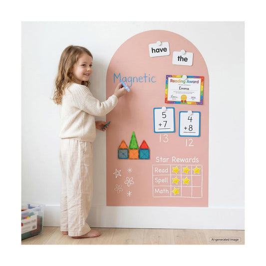 Magnetic Arch Wall Decal / Flesh Pink / 24"W x 39.4"H / 39.4 x 23.6