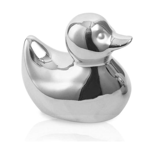 Home Decor Ceramic Duck Figurines / Silver