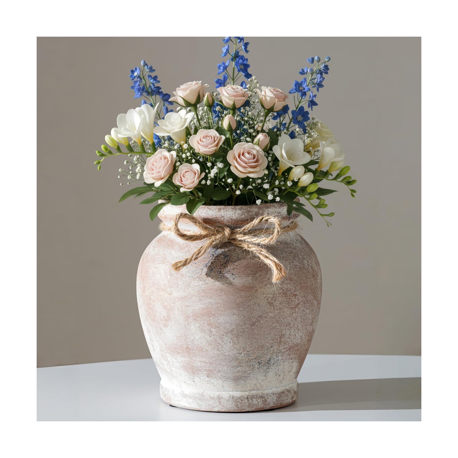 small decorative vase for farmhouse home / Terracotta / 6.5 Inch