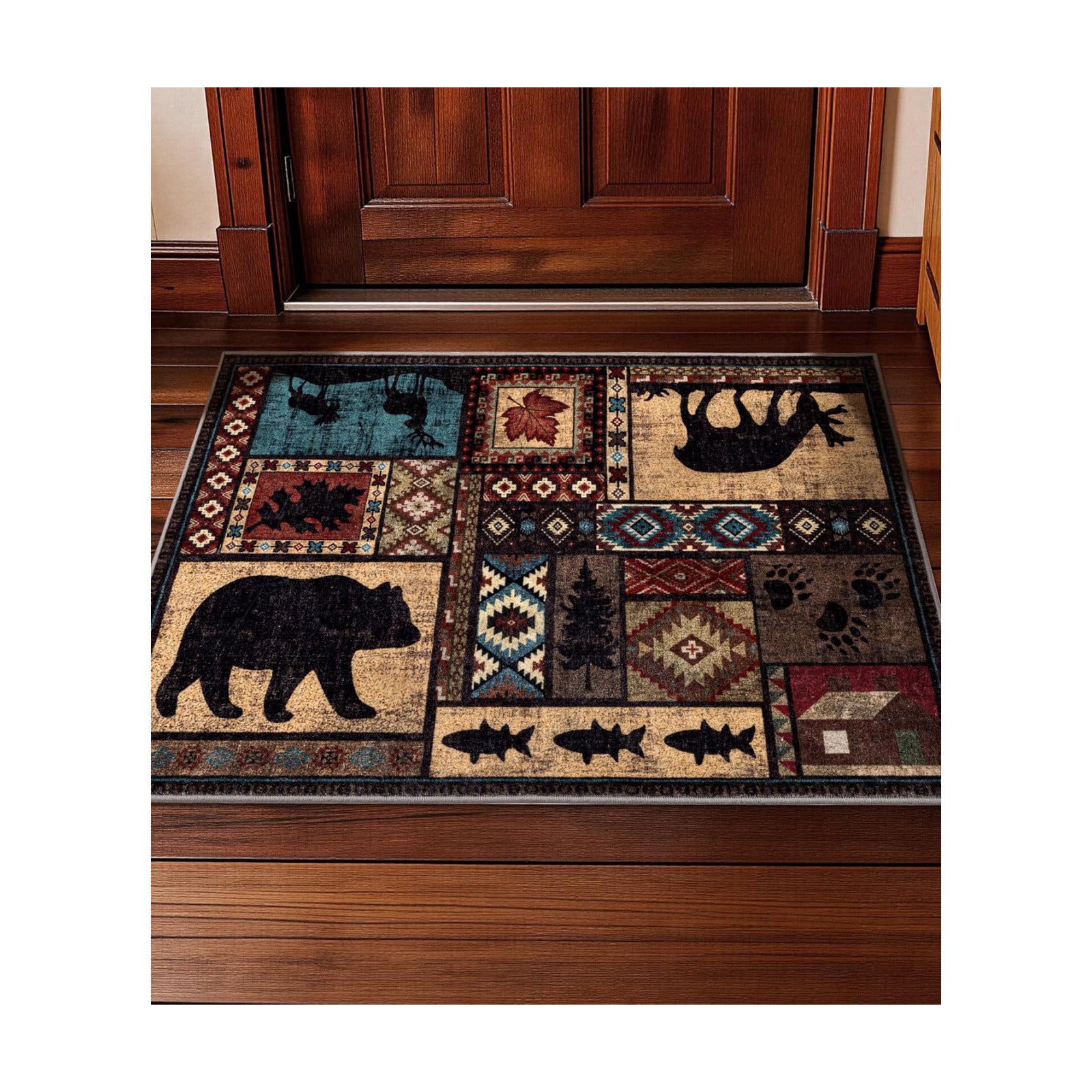 YIHOUSE Washable Rustic Cabin Area Rug 2 x 3 Entryway