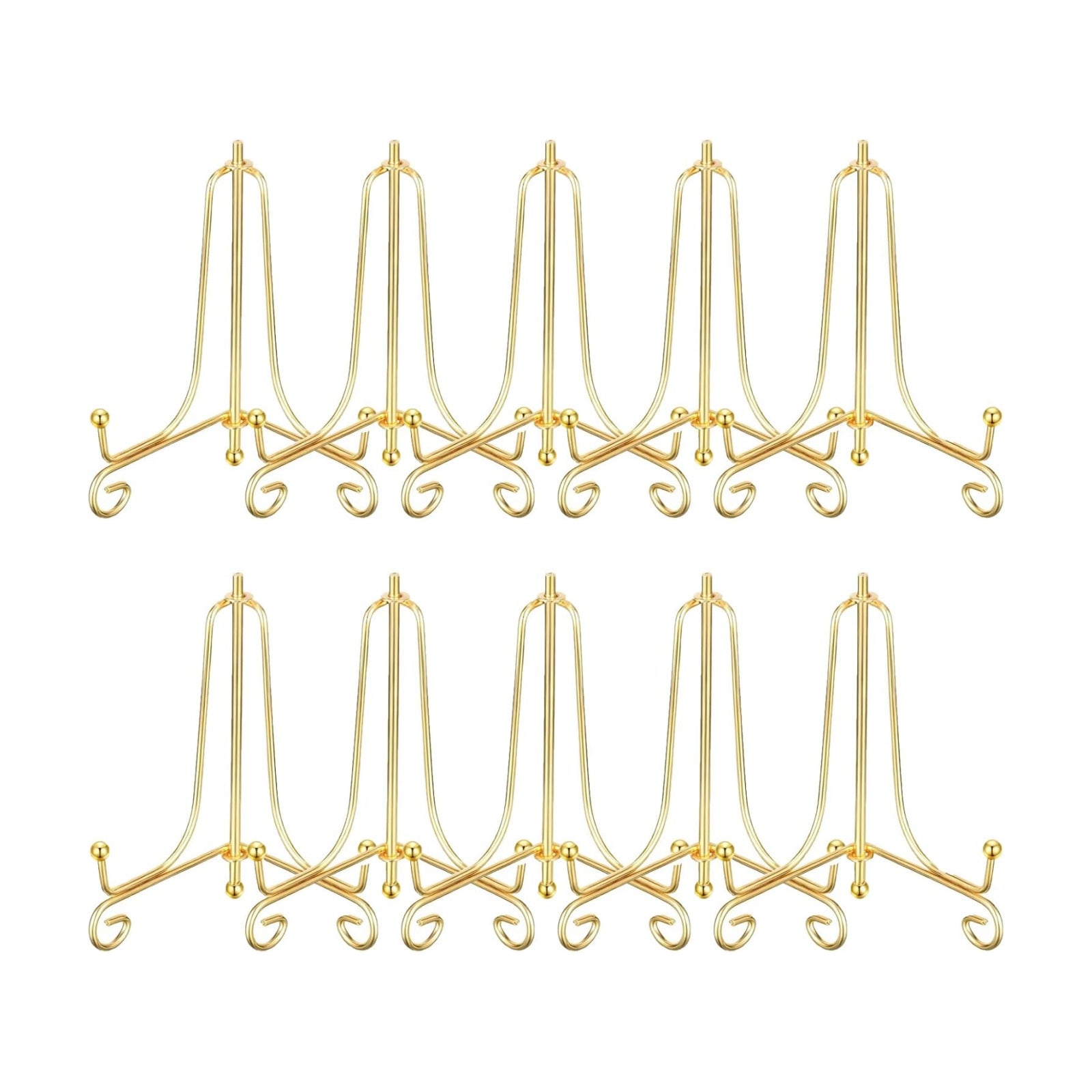 Easel Stands for Photo / Gold / 4 Inch / Set of 10