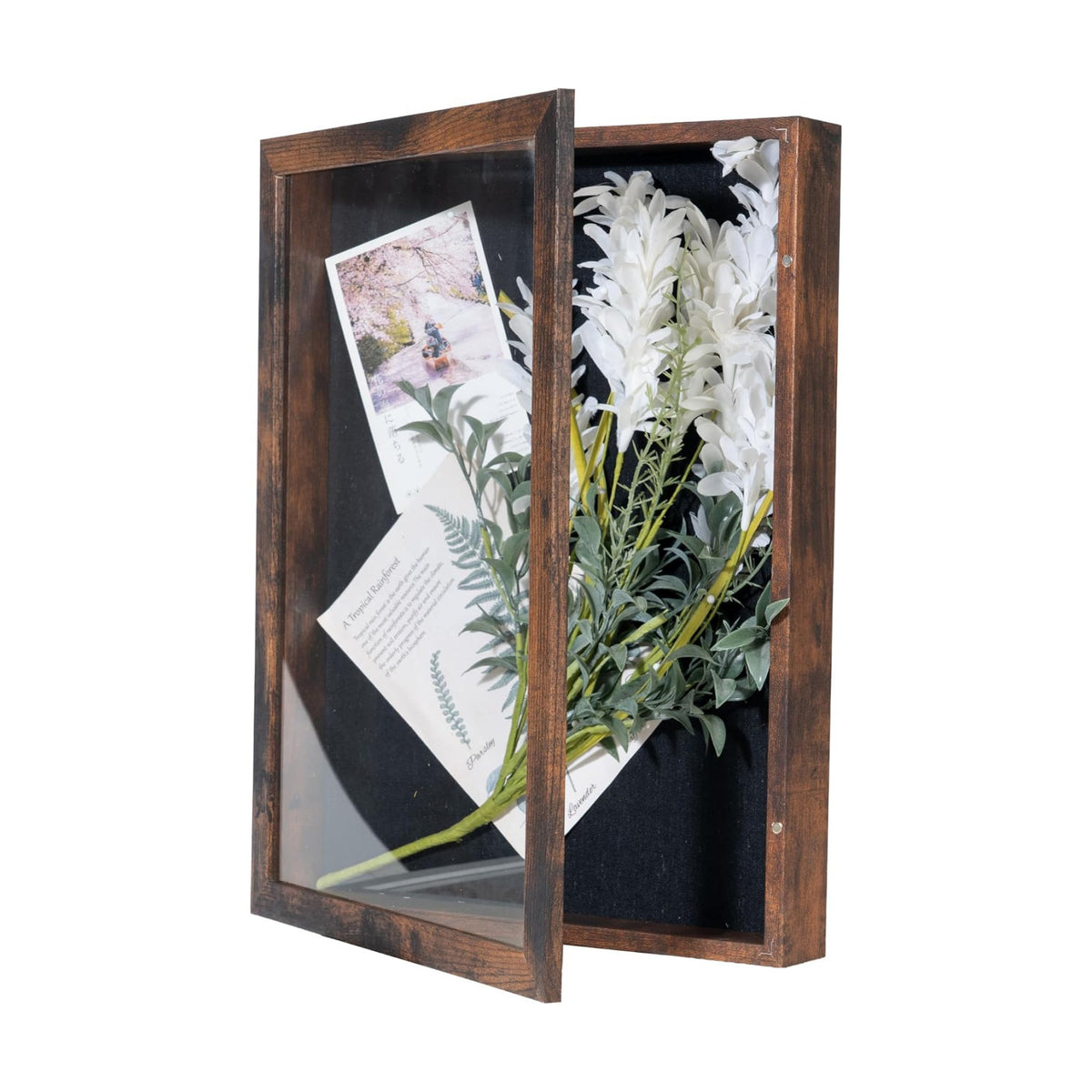 12x16 Shadow Box Frame with Linen Back, Graduation Wood Glass Display Case for Medals, Photos, Memorabilia, Awards
