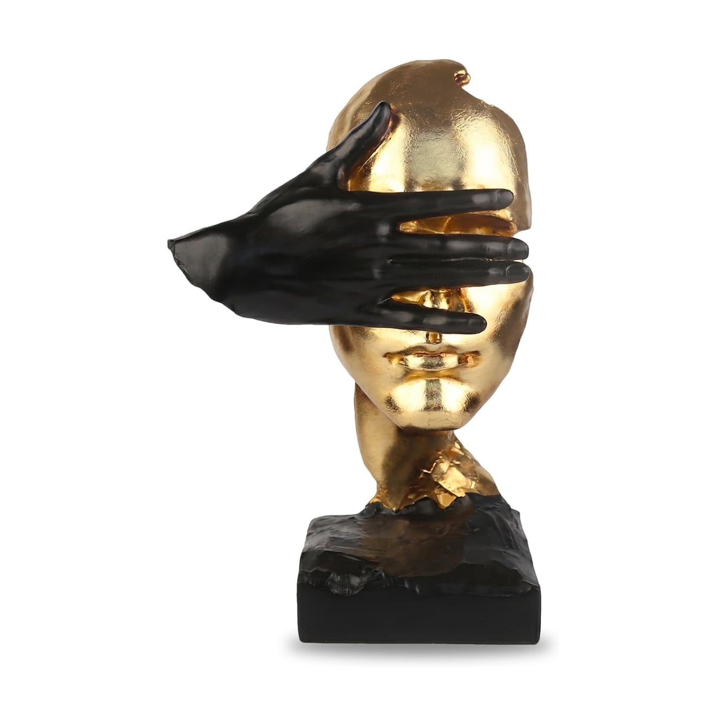 Abstract Sculpture Home Decor Accents Thinker Statue Decor / Gold Face Blindfolded