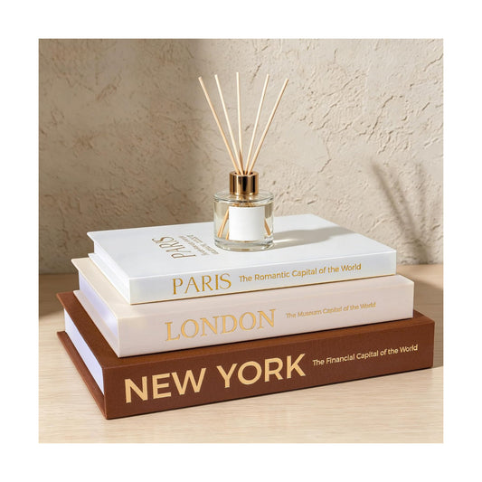 Linen Faux Books / Set of 3