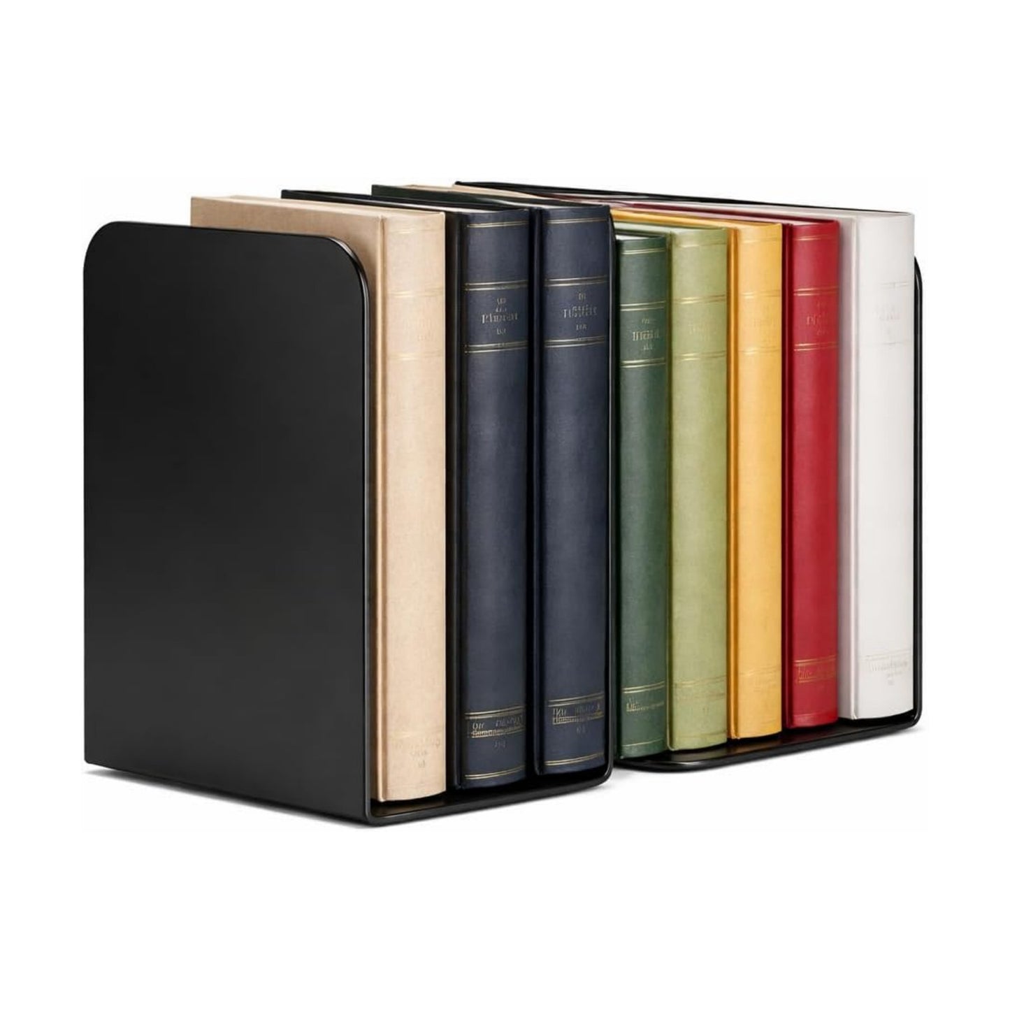 ® 2 Heavy Duty Metal Bookends for Books / Plain