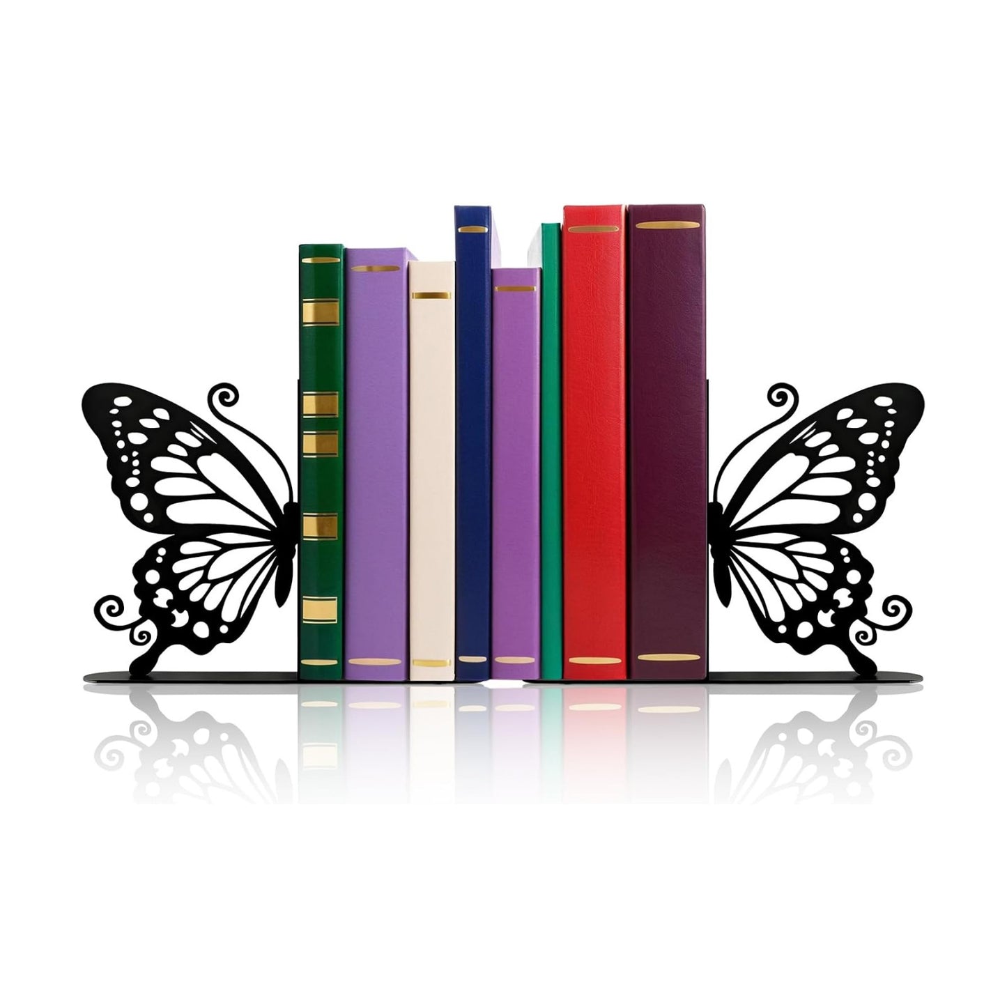 Metal Bookends Book Ends / Butterfly