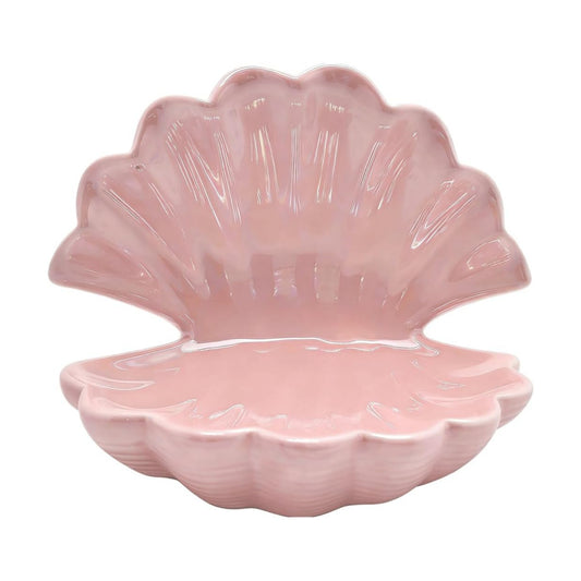 Ceramic Seashell Jewelry Tray Ring Dish / Pink