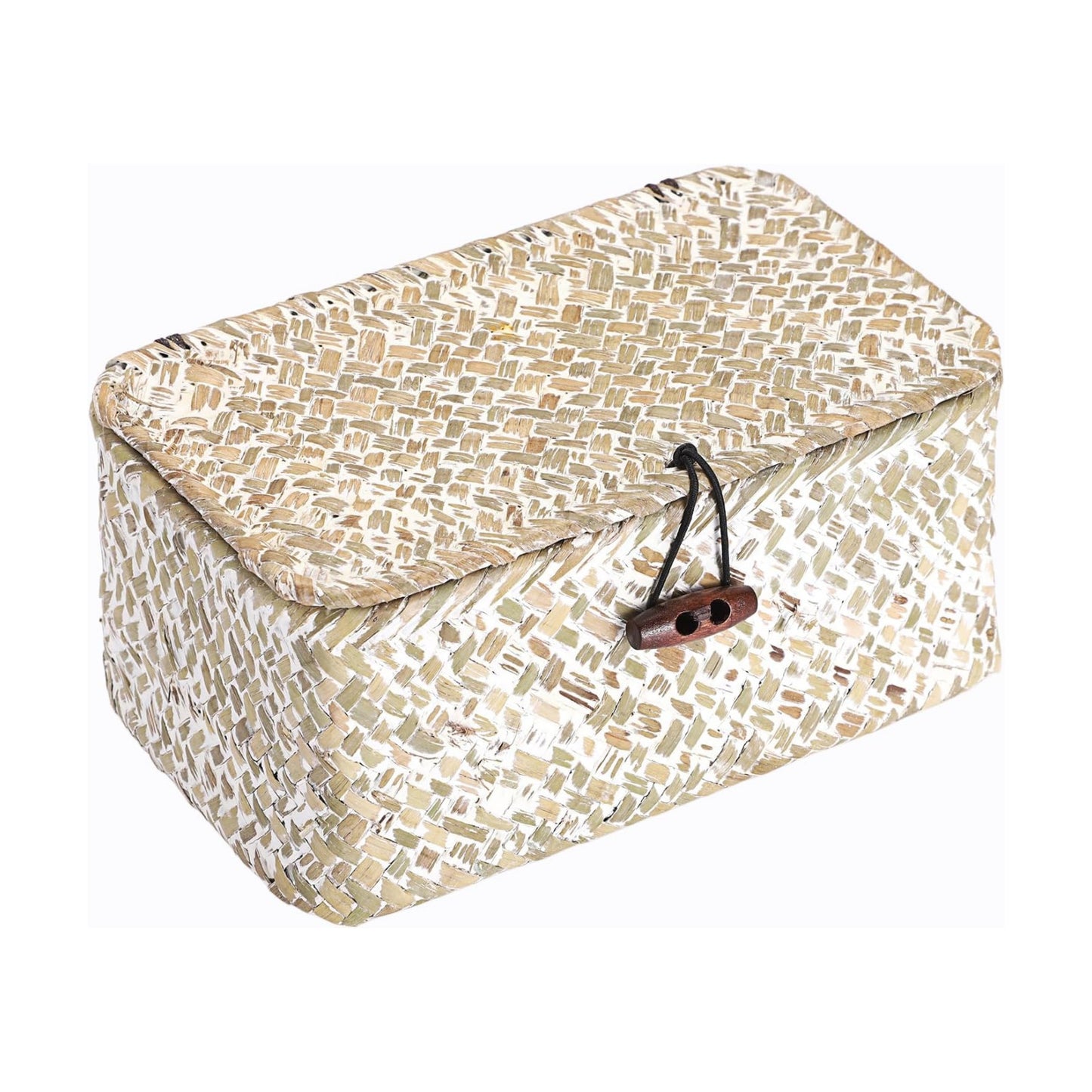 Mini Seagrass Basket / 7.0 x 4.3 x 3.3 / Whitewash Color