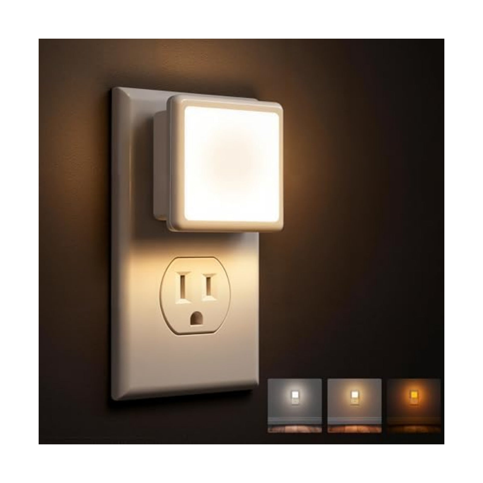 L LOHAS LED 3CCT Night Lights Plug into Wall 2-Pack, Plug in Night Light