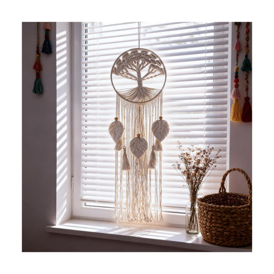 Macrame Wall Hanging Dream Catcher Tree of Life Boho Wall Art / 01-tree of Life