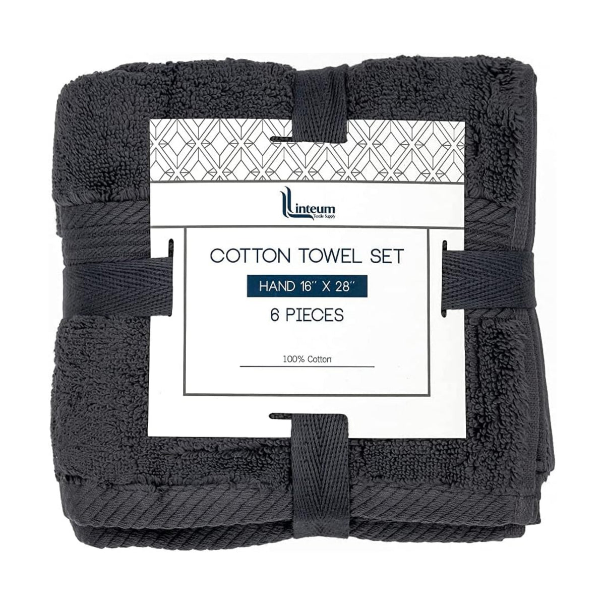 Linteum Textile 12 Piece Towel Set, 16x28 Inch, 100% Soft Cotton Zero Twist 16 Single Yarn Ring Spun Luxury Hand and