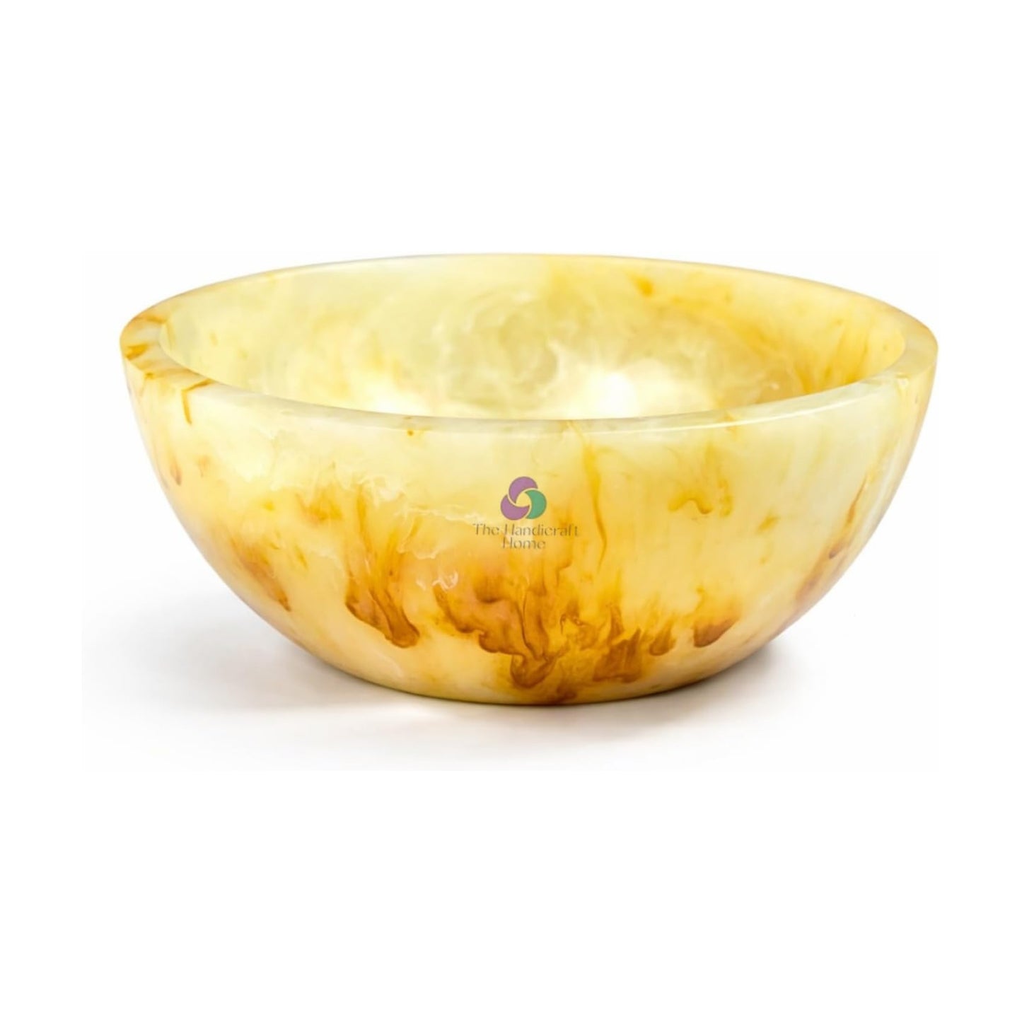 Elegant Handcrafted Resin Bowl / Honey Onyx