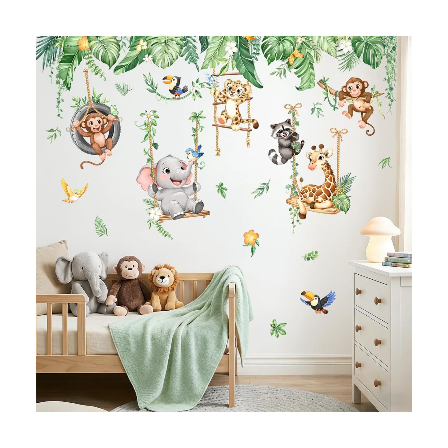 Jungle Animals Swing Wall Decals