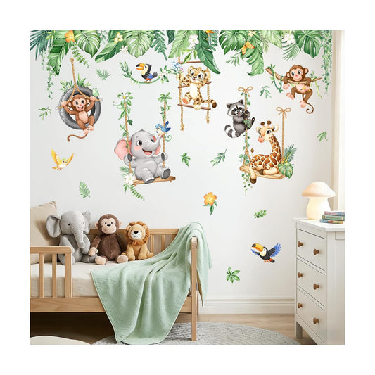 Jungle Animals Swing Wall Decals