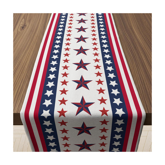 4th of July Decorations - Patriotic Table Runner for 250th Anniversary America Merchandise | Memorial Day Decorations - Fourth of July Decor Accessories for Indoor Outdoor Home Party Supplies