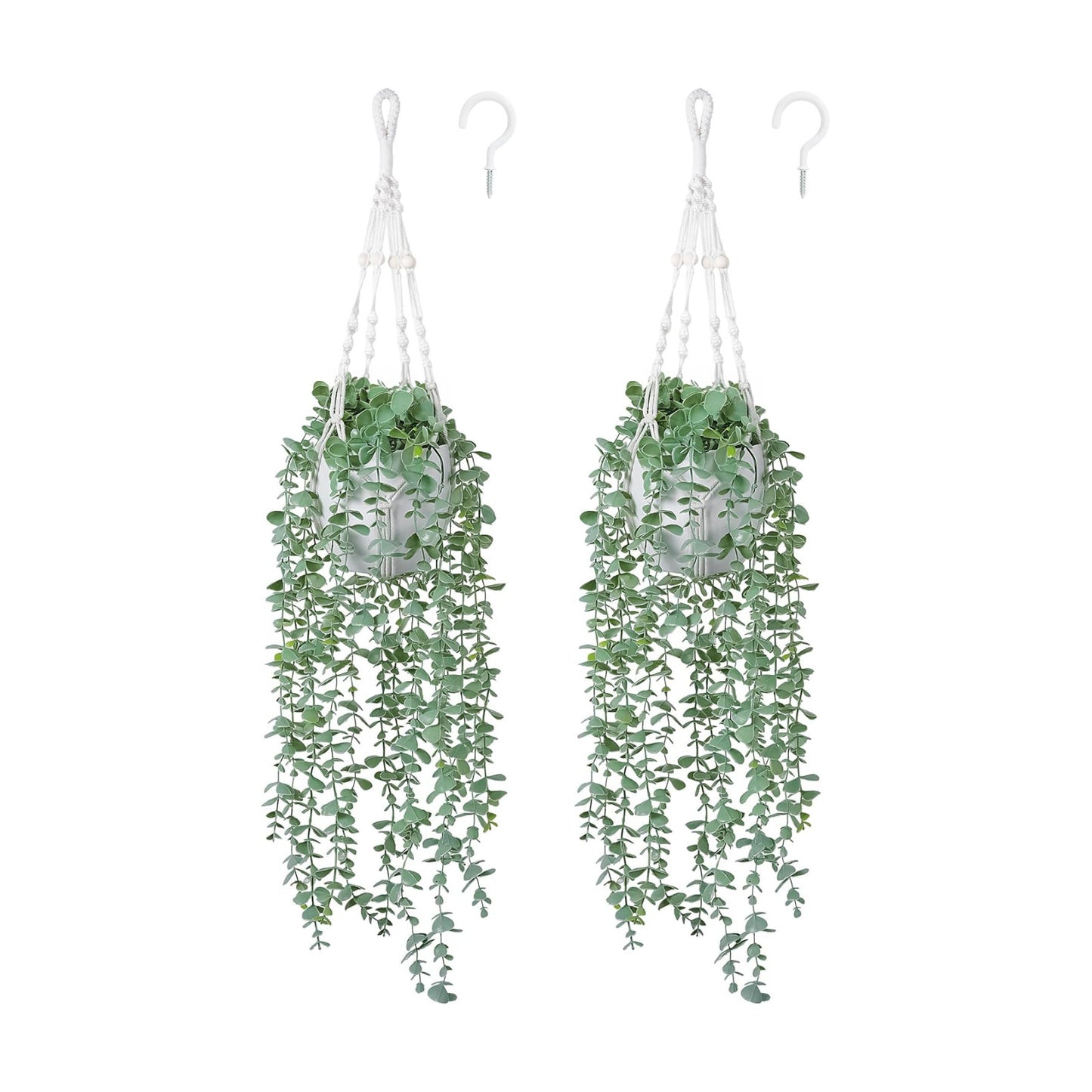 Artificial Hanging Plants / Eucalyptus / Set of 2