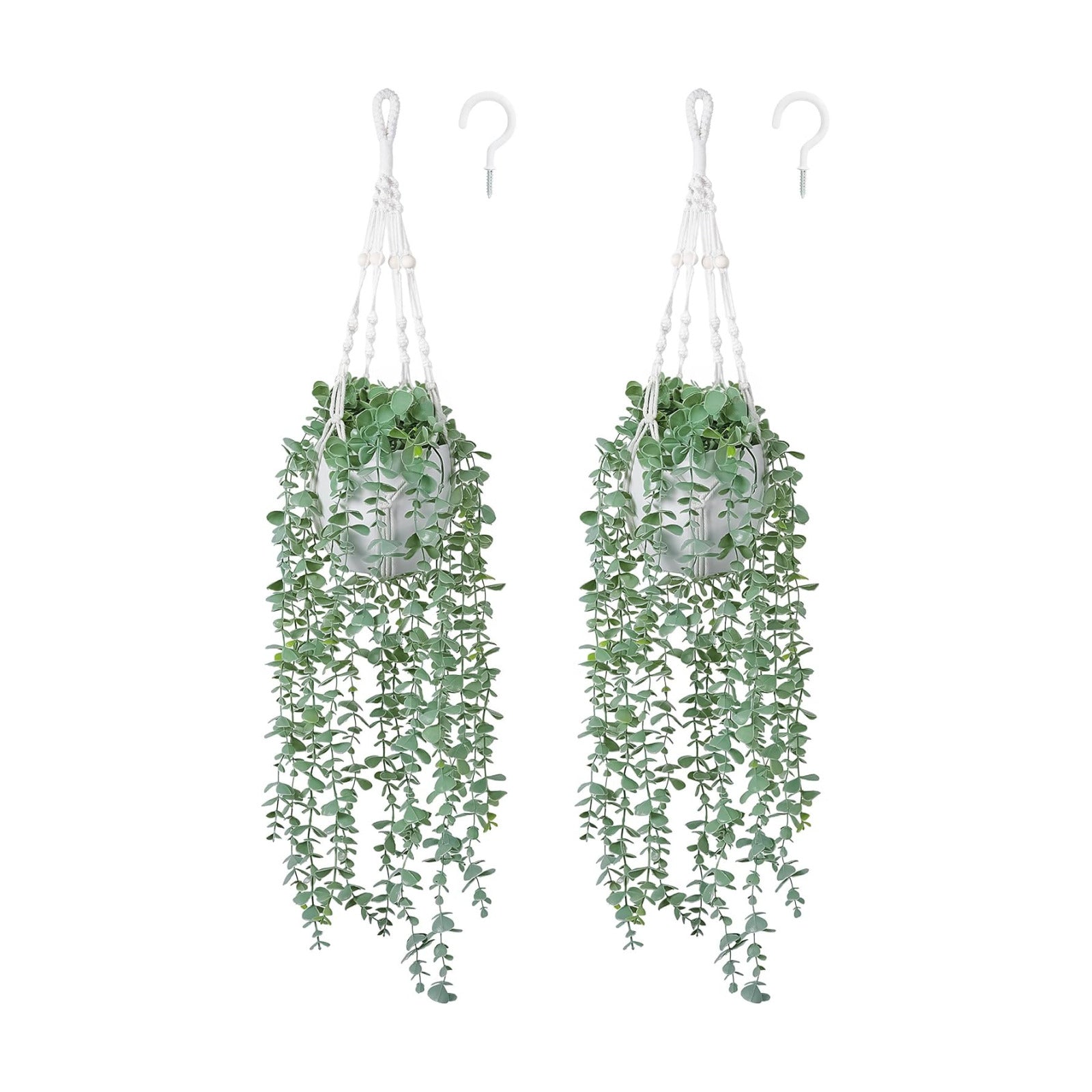 Artificial Hanging Plants / Eucalyptus / Set of 2