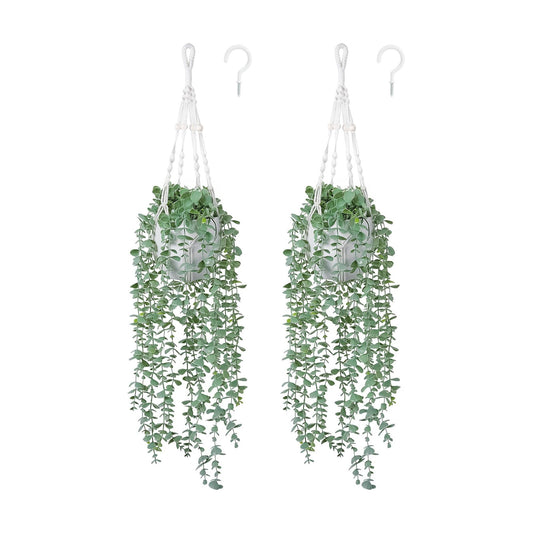 Artificial Hanging Plants / Eucalyptus / Set of 2