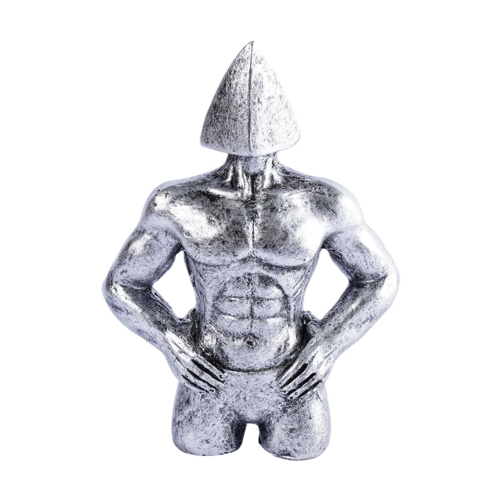 Sculptures Statue Abstract Male Torso Art Deco Resin Figurines / Silver / Set of 3