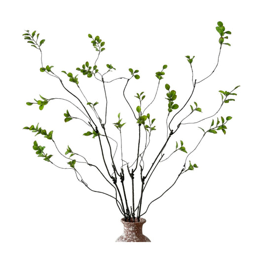 Artificial Greenery Stems Faux Branches for Vase / Green / 37.4 Inch / Set of 4
