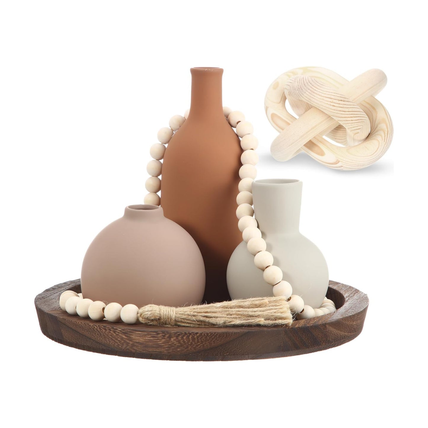 Ceramic Vase Set / Natural / Set of 6