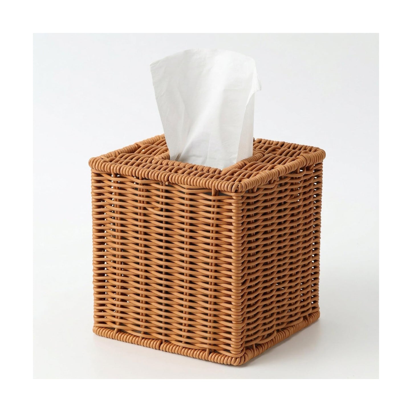 Square Rattan Tissue Box Cover