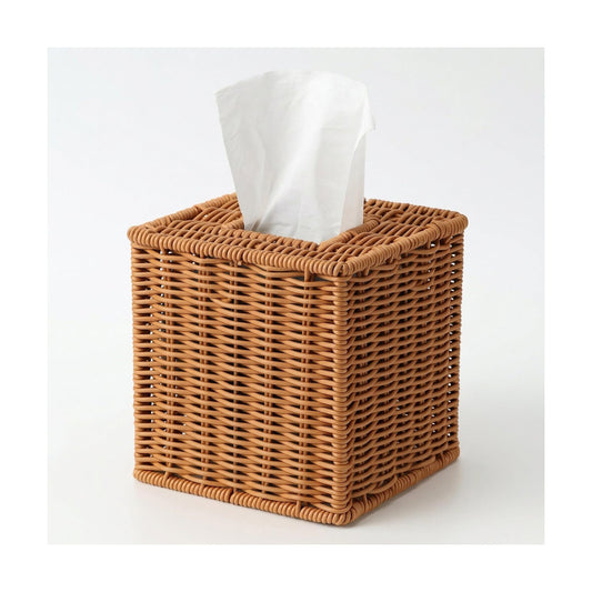 Square Rattan Tissue Box Cover