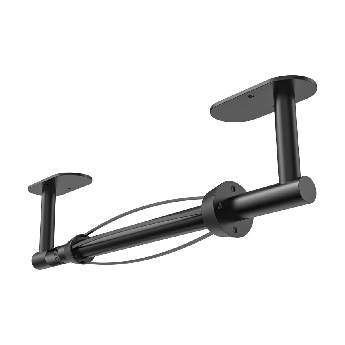 RUACQ Paper Towel Holder Under Cabinet, One Hand Tearing, Matte Black | Damping Effect, Drill Wall Mount & Adhesive