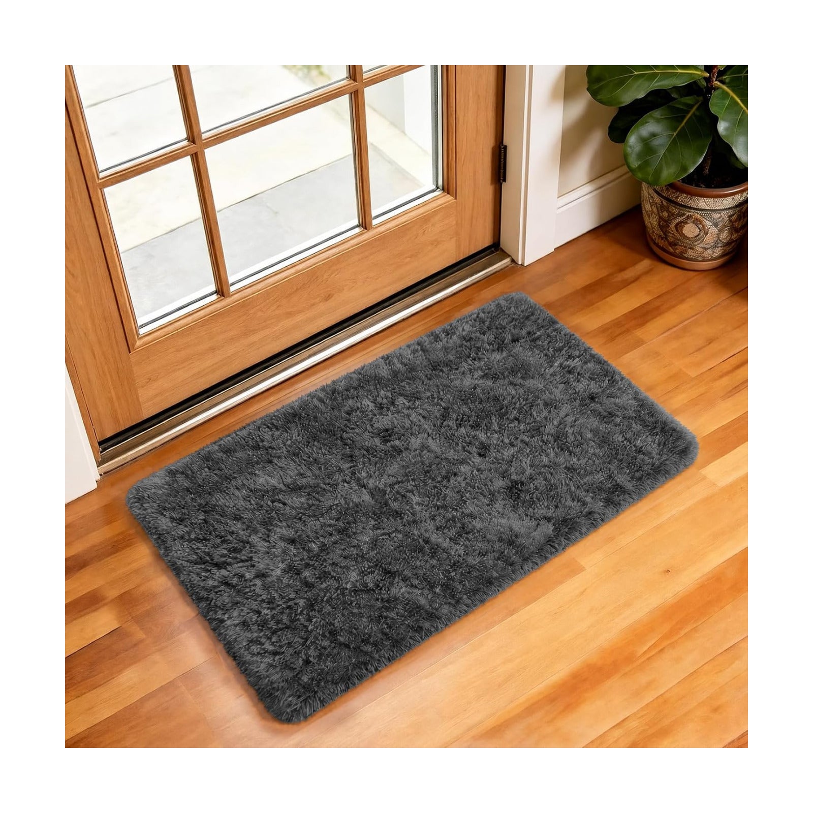 Ophanie Small 18''x30'' Rug Washable Non Slip Throw Bedside Area Rugs, Fluffy Soft Mini Bedroom Carpet, Door Entryway