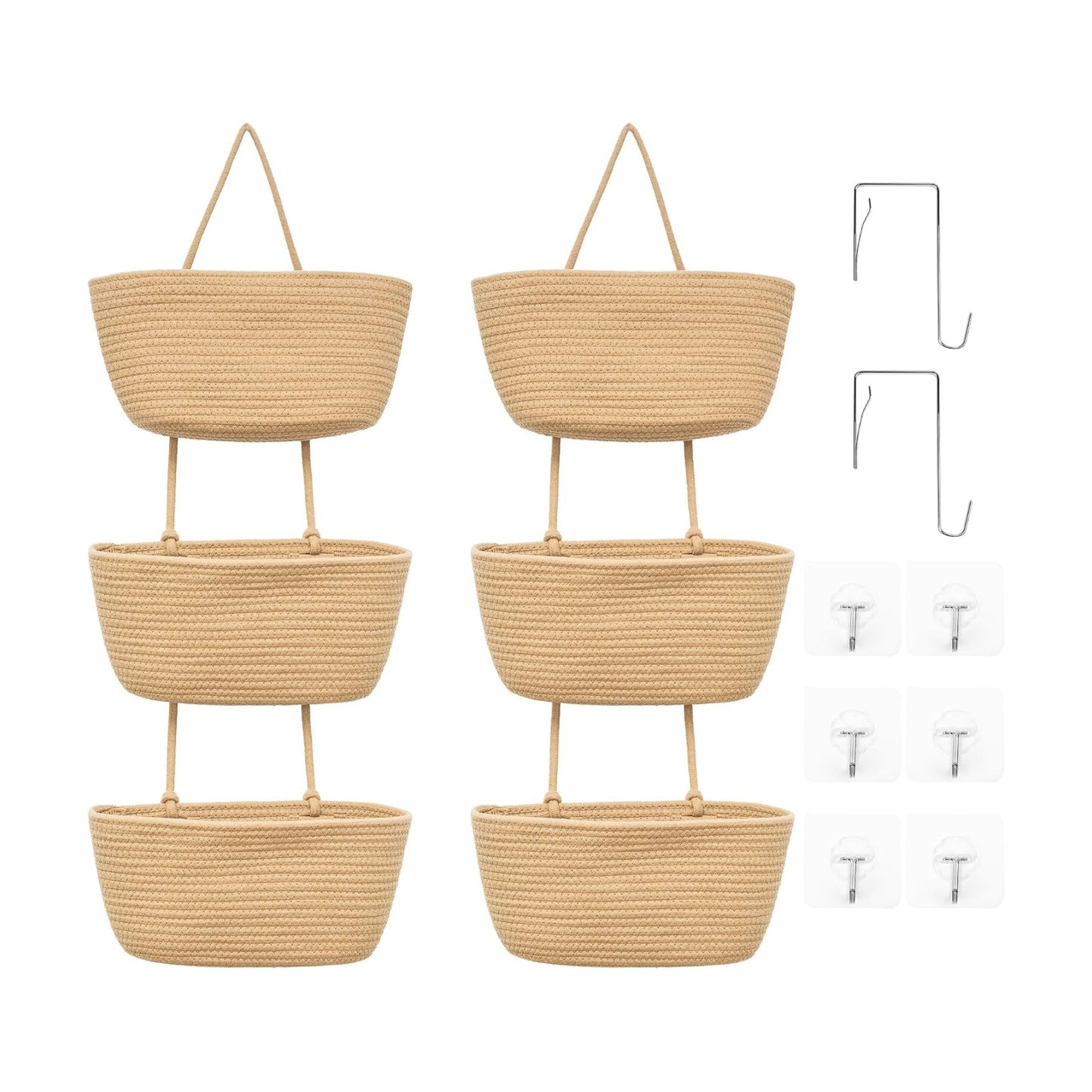 Detachable Woven Storage Baskets / Set of 2