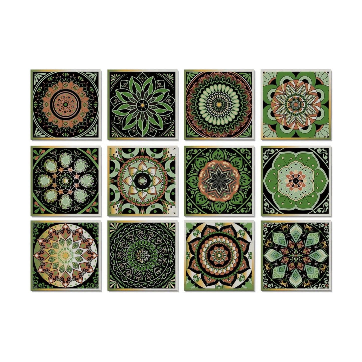 Easy Peel Stick 3D Foam Tile Stickers / Mediterranean / 6 x 6