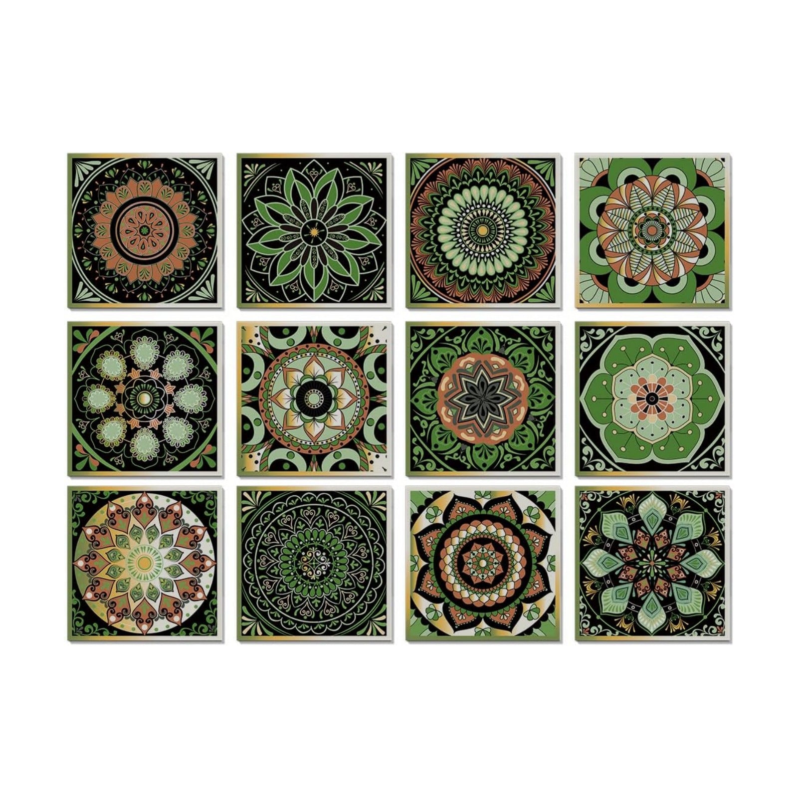 Easy Peel Stick 3D Foam Tile Stickers / Mediterranean / 6 x 6