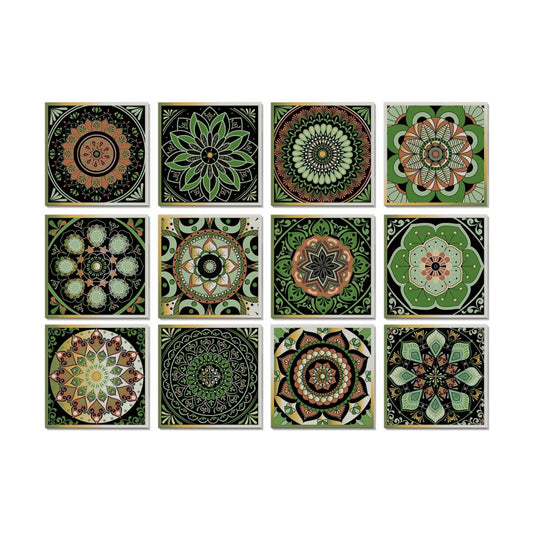 Easy Peel Stick 3D Foam Tile Stickers / Mediterranean / 6 x 6