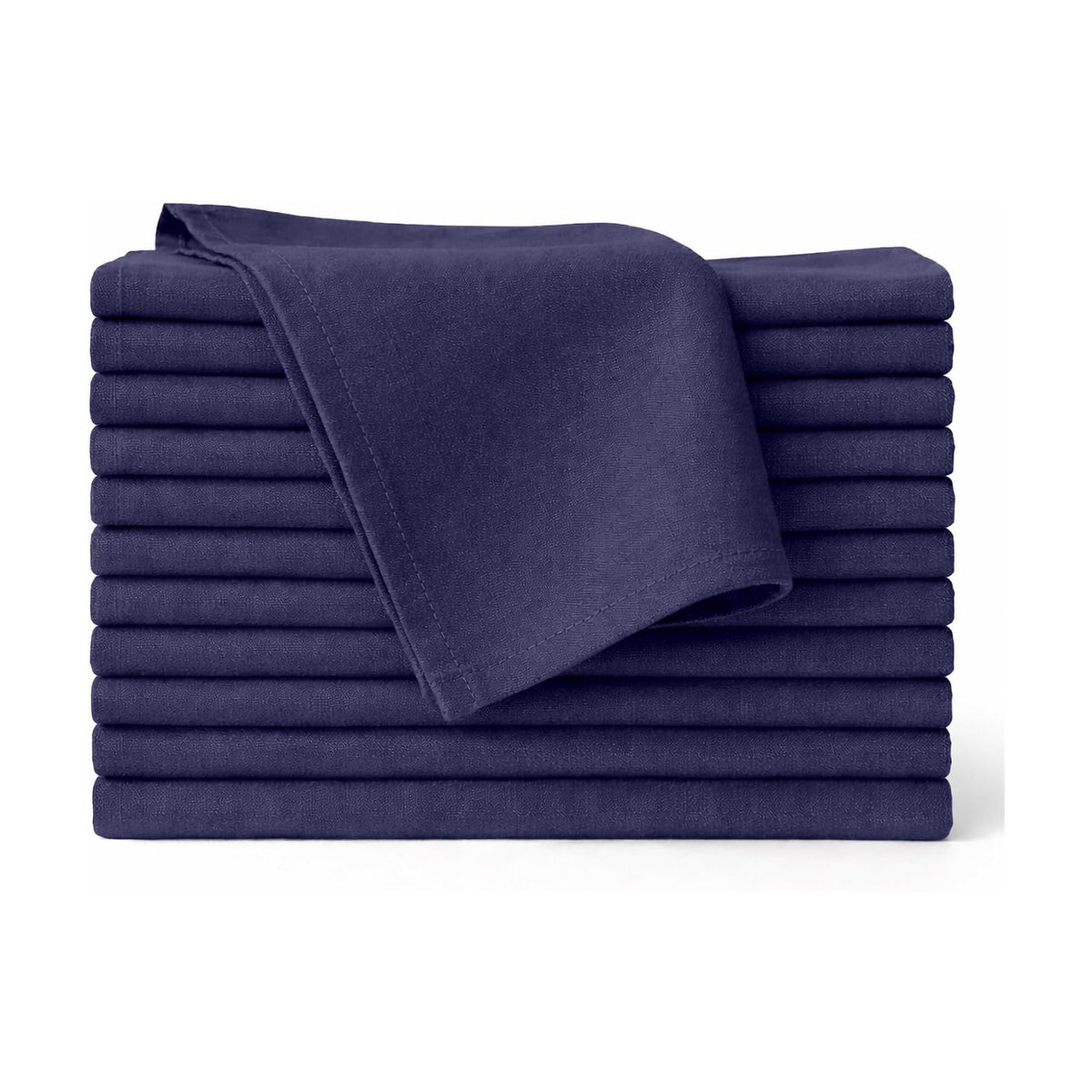 Cloth Napkins Set of 12, 100% Cotton Dinner Napkins for Thanksgiving, Christmas & Fall Entertaining, Washable Reusable Table Linens for Wedding & Everyday Use, 18 x 18 Inch, Gray Blue