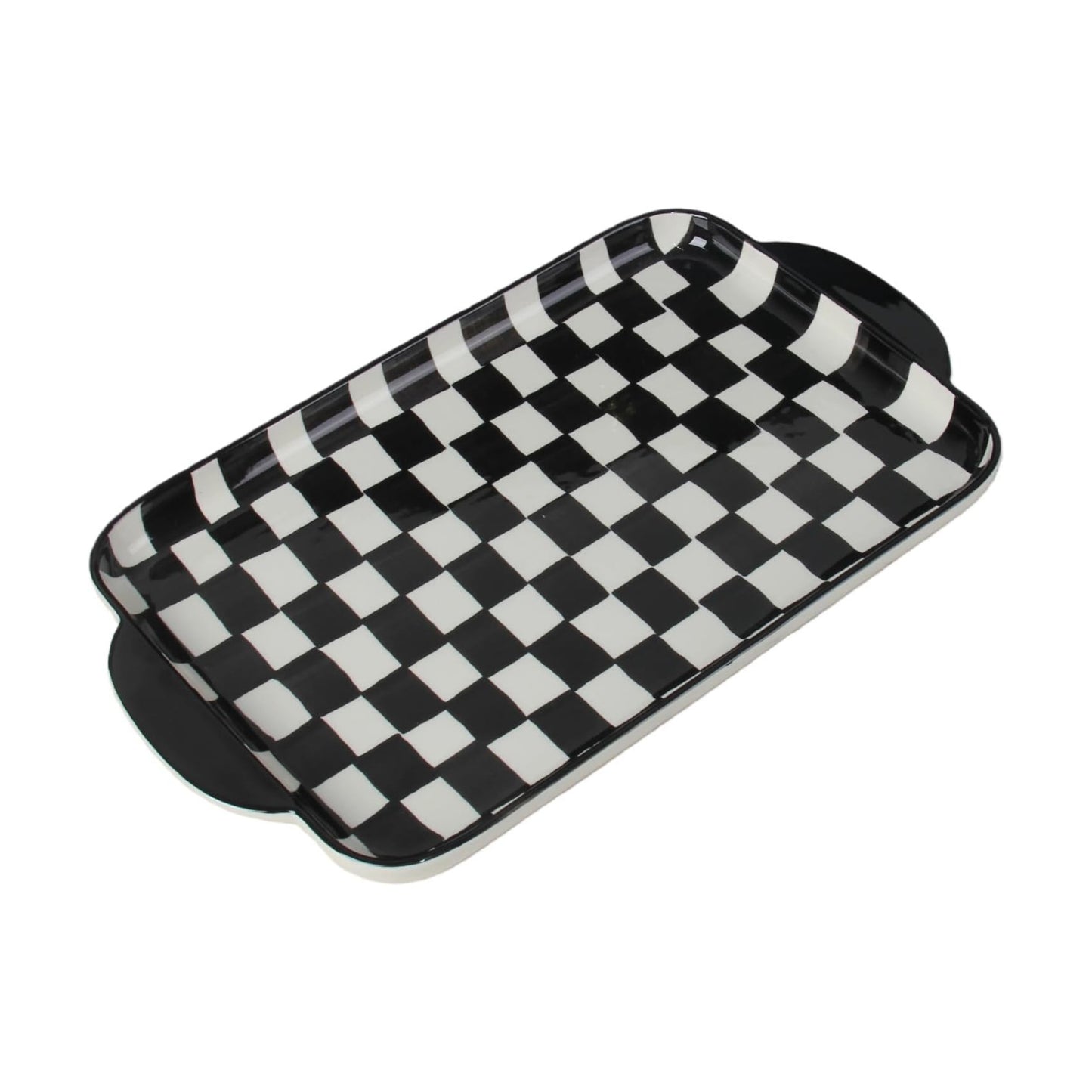 Ceramic Bathroom Vanity Tray for Countertop / Black